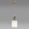 фото Золотой/зеленый/белый/металл/керамика/ткань Подвес E14 1*40W CACTUS MODERN, арт. 5425/1