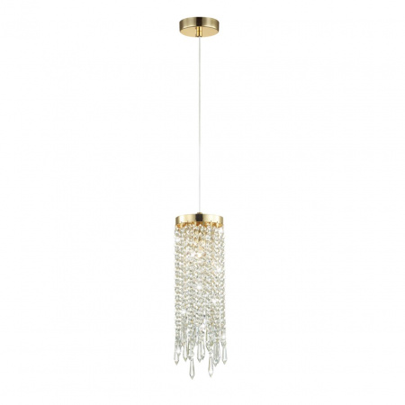 фото Золотой/прозрачный металл/хрусталь Подвес E14 1*40W CHOKKA MODERN, арт. 5028/1