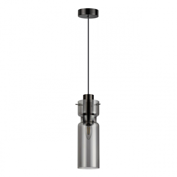 Черный/дымчатый/металл/стекло Подвес E27 1*40W SCROW PENDANT, арт. 5057/1