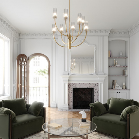 фото Подвесной светильник Maytoni Arco MOD223PL-08BS, латунь