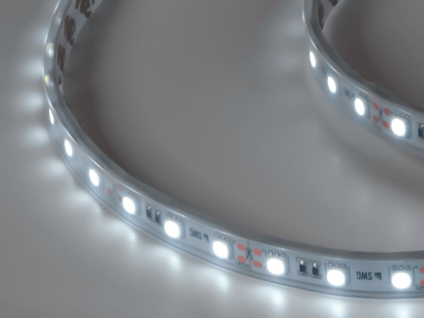 Светодиодная лента 5050, 60 LED/м, 14,4 Вт/м, 12В, IP66, Цвет: Ультра холодный белый, SWG560-12-14.4-UW-66-M, катушка 5 м