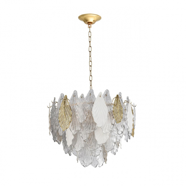 Золото/белый/прозрачный/металл/стекло/фарфор/металл Люстра E14 15*40W LACE HALL, арт. 5052/15