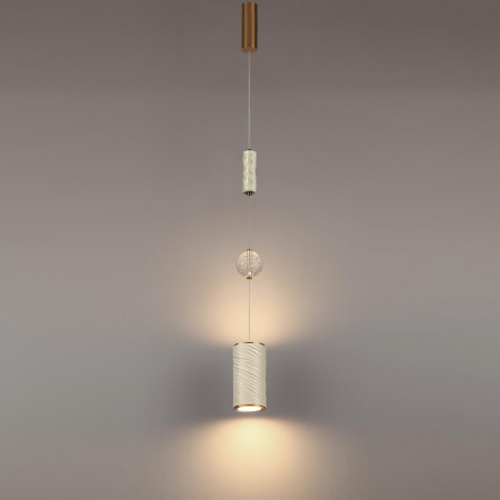 фото Молочный/античная бронза/металл/керамика/хрусталь/акрил Подвес LED 18W 2000К/3000K/4000K RIVIERA L-VISION, арт. 5450/18L
