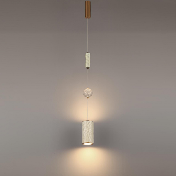 фото Молочный/античная бронза/металл/керамика/хрусталь/акрил Подвес LED 18W 2000К/3000K/4000K RIVIERA L-VISION, арт. 5450/18L