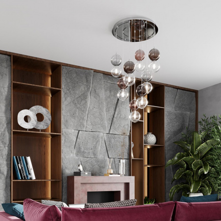 фото Хром/дымчатый/стекло Подвес G9 1*40W TWIXY PENDANT, арт. 4980/1A
