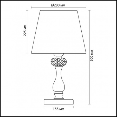 фото Мат.золото/серебр.патина/хрусталь Настольная лампа E14 40W 220V GAELLORI CLASSIC, арт. 3393/1T