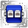 фото Механизм розетки компьютерной двойной RJ45+RJ45 кат.6, S70