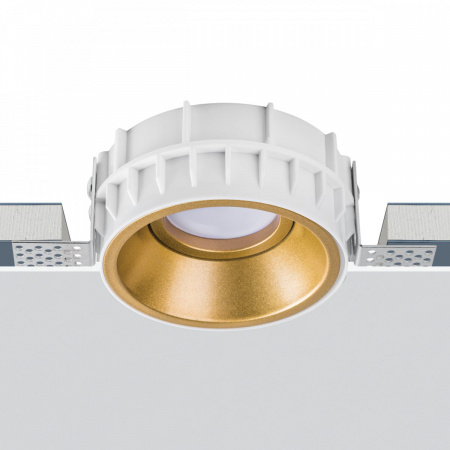 фото Комплект из светильника и рамки DOMINO ROUND MR16 ЗОЛОТО Domino Lightstar G214603