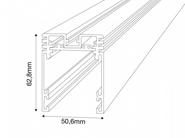 фото Трек SWG SY низковольтный универсальный, белый, SY-C-SL-601010-2-WH, 2м RU PCB Серебро Муар