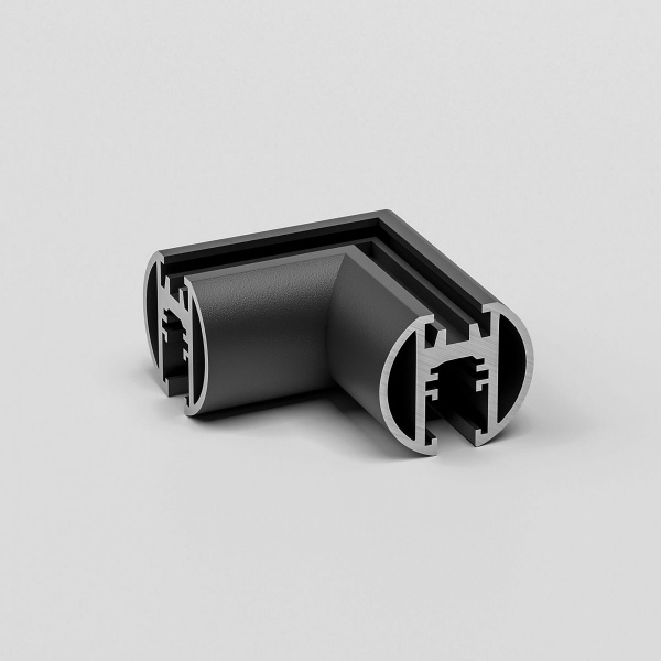 фото Mini Magnetic Коннектор угловой для накладного шинопровода Round черный 85215/00