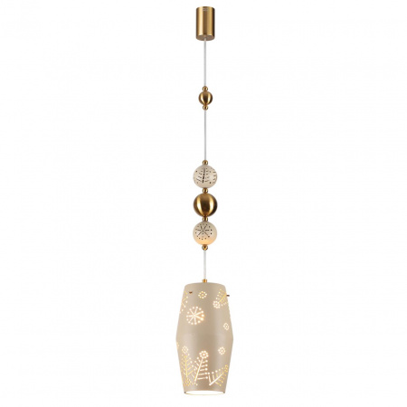 фото Бежевый/античная бронза/металл/керамика Подвес E27 1*40W KARELIA PENDANT, арт. 5444/1