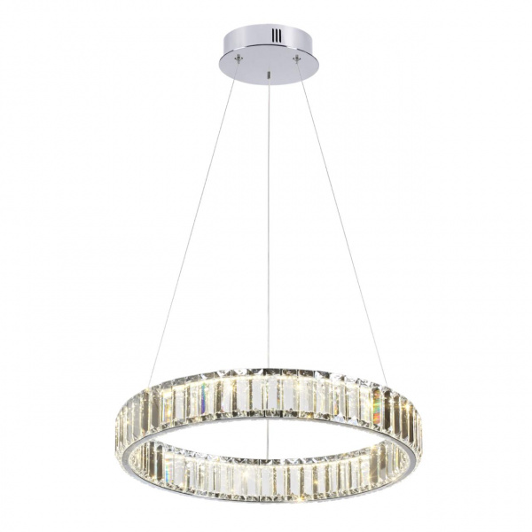фото Хром/прозрачный металл/хрусталь Люстра LED 30W 4000K 3570Лм VEKIA L-VISION, арт. 4930/30L