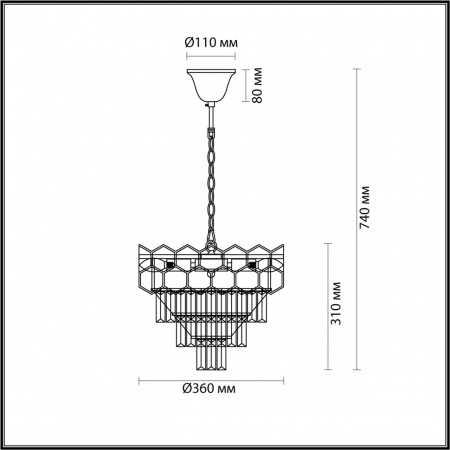 фото Золотой, коричневый Люстра E14 6*40W 220V KAZ. CLASSI, арт. 5231/6