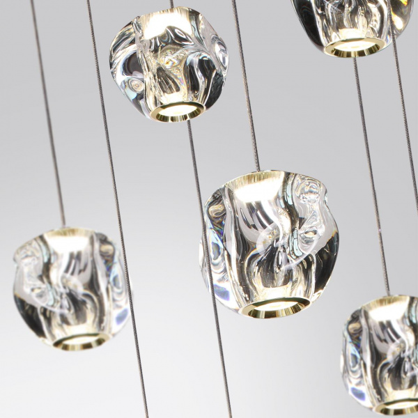 фото Золото/прозрачный/металл/акрил Люстра каскадная LED 120W 4000K 5500Лм JEMSTONE L-VISION, арт. 5085/120L
