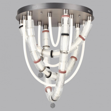фото Темный сатин.никель/терракот/черный Люстра потолочная LED 80W 4000K COLLIER L-VISION, арт. 5456/80CL