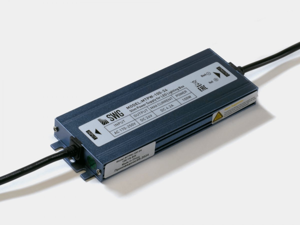 Блок питания SWG для светодиодных лент TPW, 100 W Влагозащитный, 24 V, MTPW-100-24