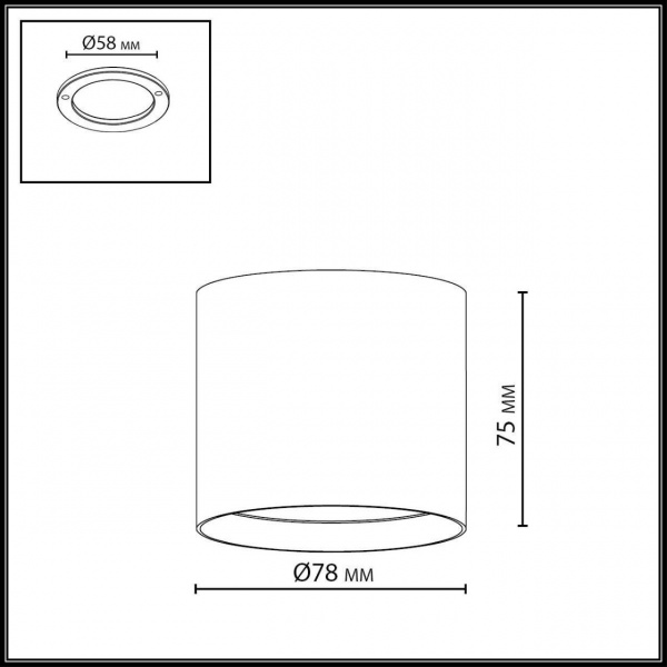 фото Светильник бронза/металл IP20 LED 8W 480Лм 3000K/4000K/6000K 120° 220-240V OBEN HIGHTECH, арт. 7128/8CL