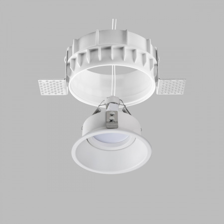 фото Комплект из светильника и рамки DOMINO ROUND MR16 БЕЛЫЙ Domino Lightstar G214606