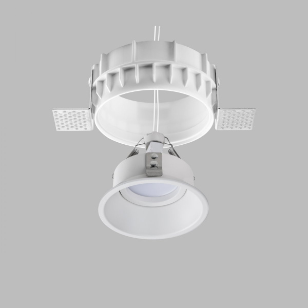фото Комплект из светильника и рамки DOMINO ROUND MR16 БЕЛЫЙ Domino Lightstar G214606
