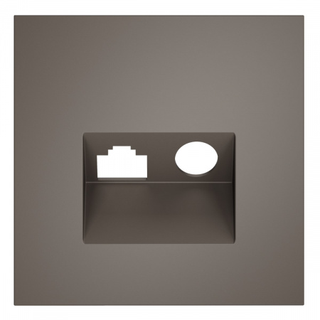 фото Накладка для розетки TV+RJ45 кат. 6, S70 (капучино)