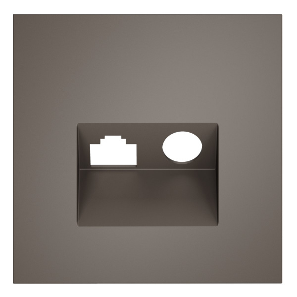 фото Накладка для розетки TV+RJ45 кат. 6, S70 (капучино)
