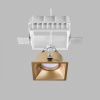фото Комплект из светильника и рамки DOMINO QUAD MR16 ЗОЛОТО Domino Lightstar G214503