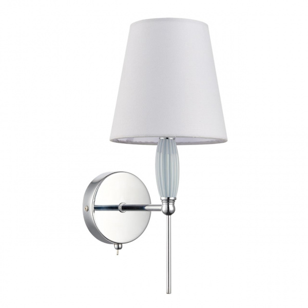 Хром/серый, металл/керамика/текстиль Бра Е14 1*40W 220V KARMEN CLASSI, арт. 8279/1W