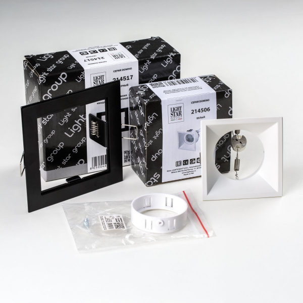 фото Комплект со светильником Domino, белый Lightstar D51706WMOD
