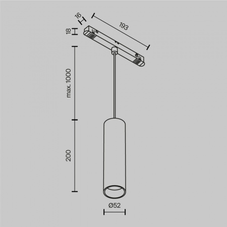 фото Трековый подвесной светильник Maytoni Technical Focus LED TR041-4-12WTW-DD-B, черный