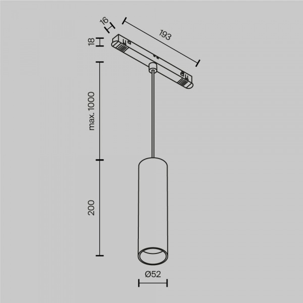 фото Трековый подвесной светильник Maytoni Technical Focus LED TR041-4-12WTW-DD-B, черный