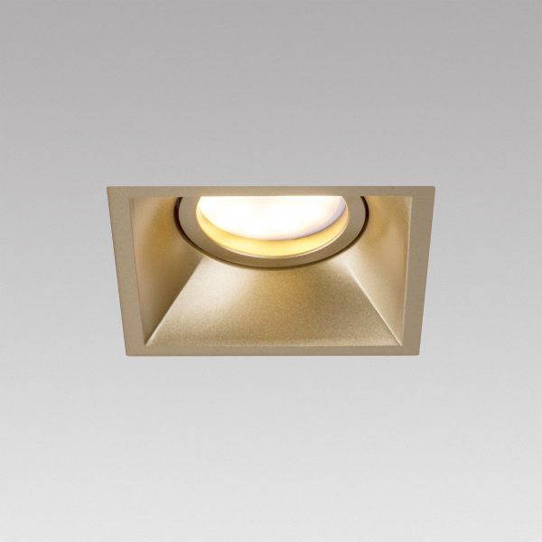 фото Комплект из светильника и рамки DOMINO QUAD MR16 ЗОЛОТО Domino Lightstar G214503