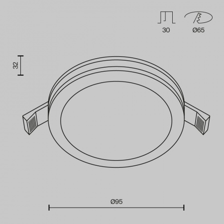 фото Встраиваемый светильник Maytoni Technical Phanton DL303-L7B, черный