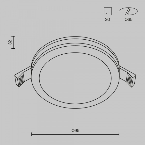 фото Встраиваемый светильник Maytoni Technical Phanton DL303-L7B, черный
