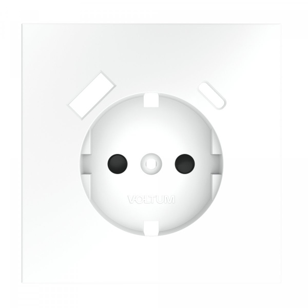 Накладка для розетки с заземлением и защитными шторками, с USB A+C, S70 (белый матовый)