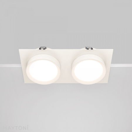 фото Встраиваемый светильник Maytoni Technical Hoop DL086-02-GX53-SQ-W, белый