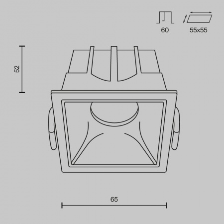 фото Встраиваемый светильник Maytoni Technical Alfa LED DL043-01-10W4K-SQ-WB, белый