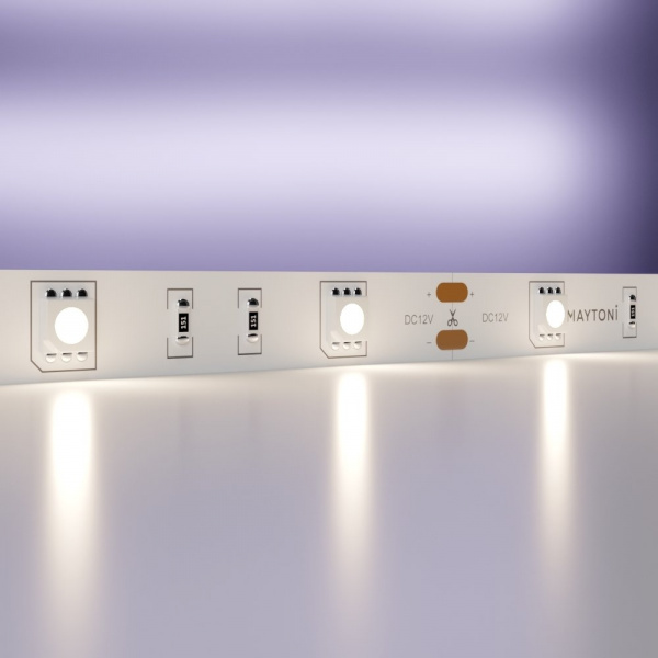Светодиодная лента 12В 5050 7,2Вт/м 4000K 5м IP20 Maytoni 10121, белый