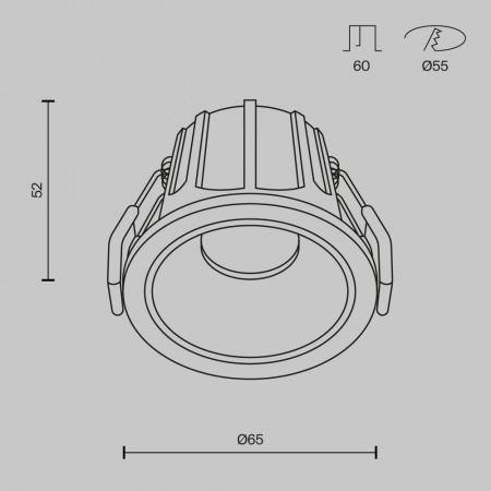 фото Встраиваемый светильник Maytoni Technical Alfa LED DL043-01-10W3K-RD-WB, белый