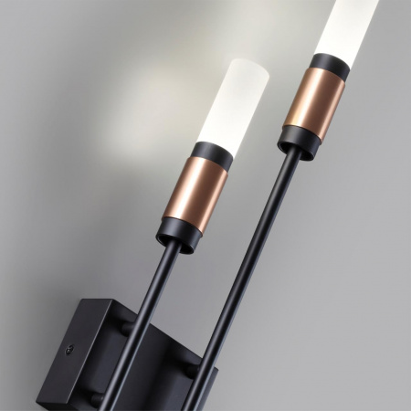 фото Матовый черный/ант.бронза/белый/металл/стекло Бра LED 10W 4000K 540лм CANDEL L-VISION, арт. 5009/10WL