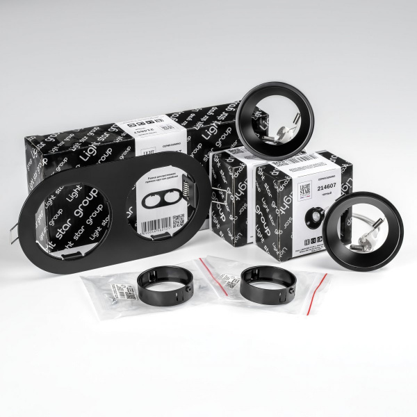 фото Комплект со светильником Domino, черный Lightstar D6570707BMOD