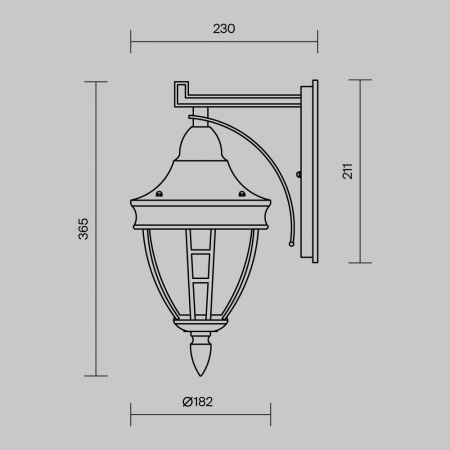 фото Уличный настенный светильник Maytoni Outdoor Rivoli O027WL-01B, черный