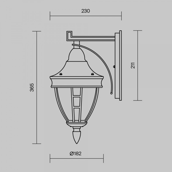 фото Уличный настенный светильник Maytoni Outdoor Rivoli O027WL-01B, черный