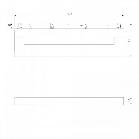фото Slim Magnetic Трековый светильник 18W 4200K Kos чёрный 85086/01