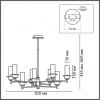 фото Черный/дымчатый/металл/стекло Люстра потолочная E14 9*40W 220V MADONNA CLASSI, арт. 6555/9C