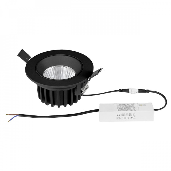 Светильник встраиваемый поворотный 10W 38G черный Soffi IP65 Lightstar 212447IP65