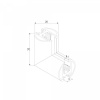 фото Mini Magnetic Коннектор угловой внутренний для накладного шинопровода Round черный 85216/00
