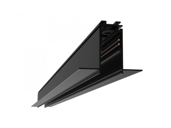 Шинопровод встраиваемый глубокий SWG под шпаклевку, 48В, черный, 2м, SY-LINK-20T2-2-BL