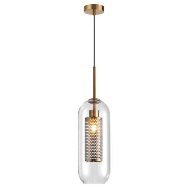 фото Античн.бронза/металл/прозрачный/стекло Подвес E27 1*40W CLOCKY PENDANT, арт. 4940/1
