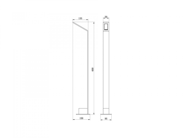 фото Ландшафтный светильник SWG, 6Вт, 3000К, черный, GW-0106-600-6-BL-WW