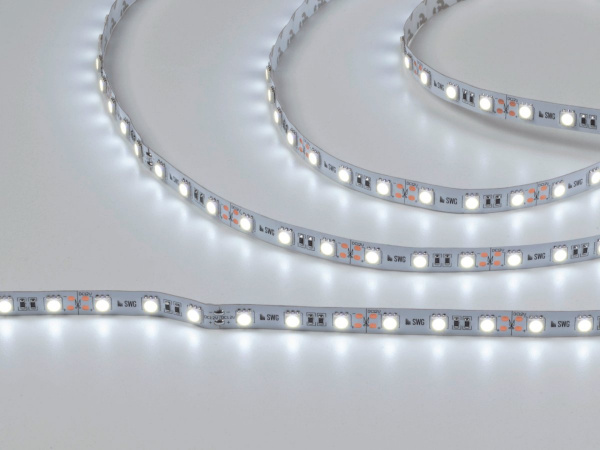 Светодиодная лента 5050, 60 LED/м, 14,4 Вт/м, 12В, IP20, Цвет: Ультрахолодный, SWG560-12-14.4-UW-M, катушка 5 м